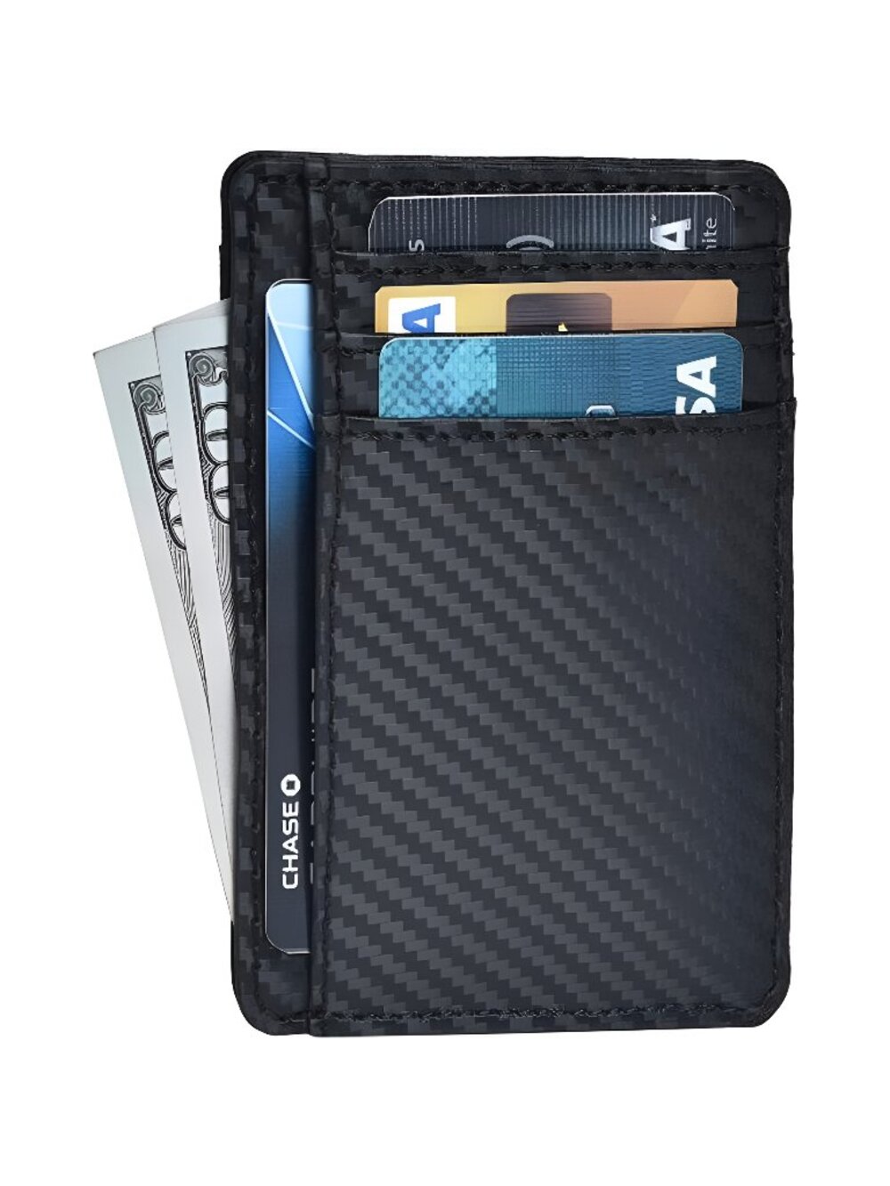 Minimalist Wallets for Men RFID Blocking Real Leather Slim Front Pocket Wallet